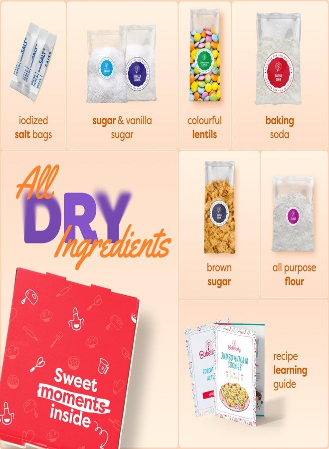 BAKETIVITY Kids Baking DIY Activity Kit - Bake Delicious Yum&m Jumbo Cookies- Real Fun Little Junior Chef Essential Kitchen Lessons, Includes Pre-Measured Ingredients and Easy to Follow Recipe. - Image 4